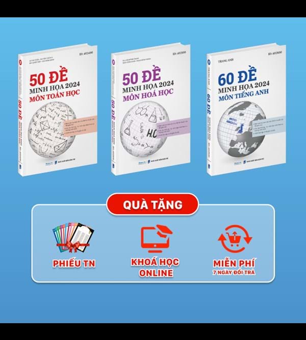 Combo Sách Bộ đề Khối D7 (Toán - Hóa - Anh) 