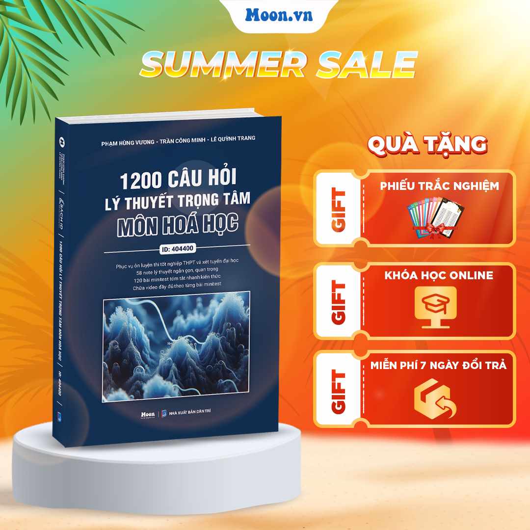 1200 câu hỏi lý thuyết trọng tâm môn Hóa học 
