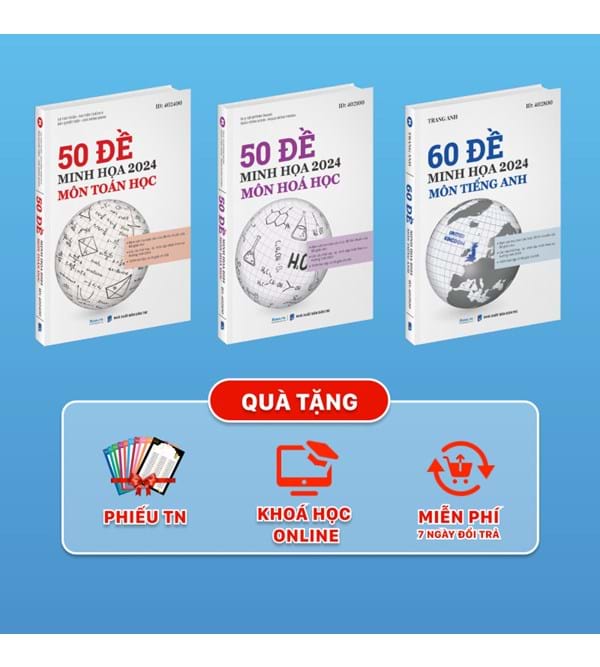 Combo Sách Bộ đề Khối D7 (Toán - Hóa - Anh) 